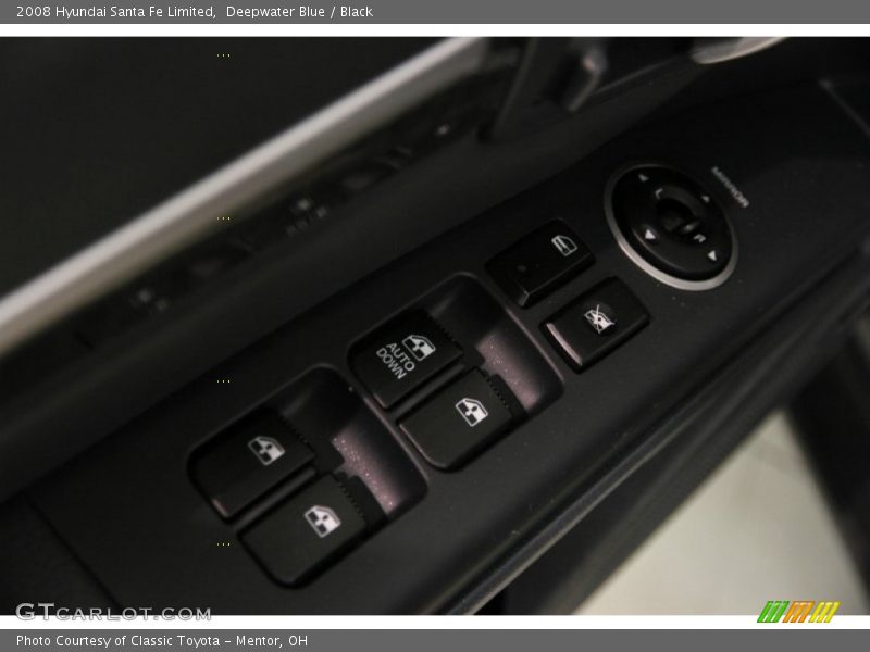 Deepwater Blue / Black 2008 Hyundai Santa Fe Limited