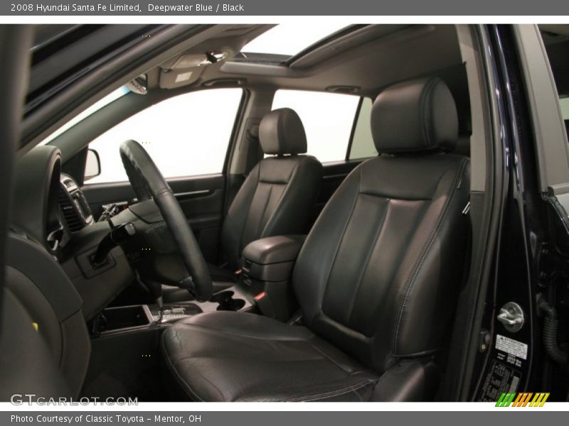 Deepwater Blue / Black 2008 Hyundai Santa Fe Limited