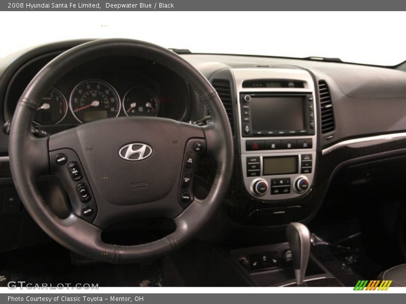 Deepwater Blue / Black 2008 Hyundai Santa Fe Limited