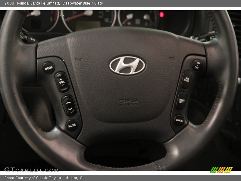 Deepwater Blue / Black 2008 Hyundai Santa Fe Limited