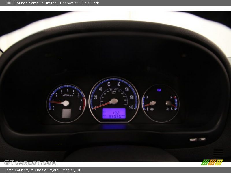 Deepwater Blue / Black 2008 Hyundai Santa Fe Limited