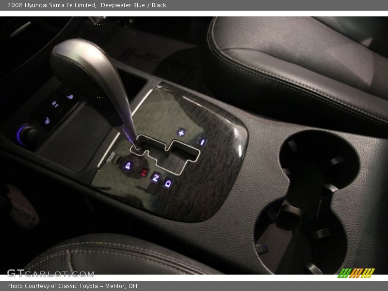 Deepwater Blue / Black 2008 Hyundai Santa Fe Limited