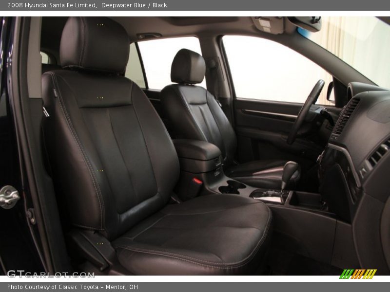 Deepwater Blue / Black 2008 Hyundai Santa Fe Limited