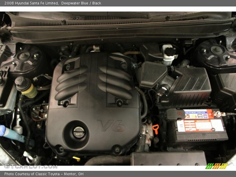 Deepwater Blue / Black 2008 Hyundai Santa Fe Limited