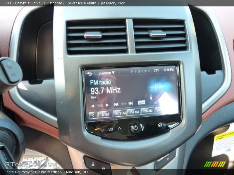 Silver Ice Metallic / Jet Black/Brick 2016 Chevrolet Sonic LT Hatchback