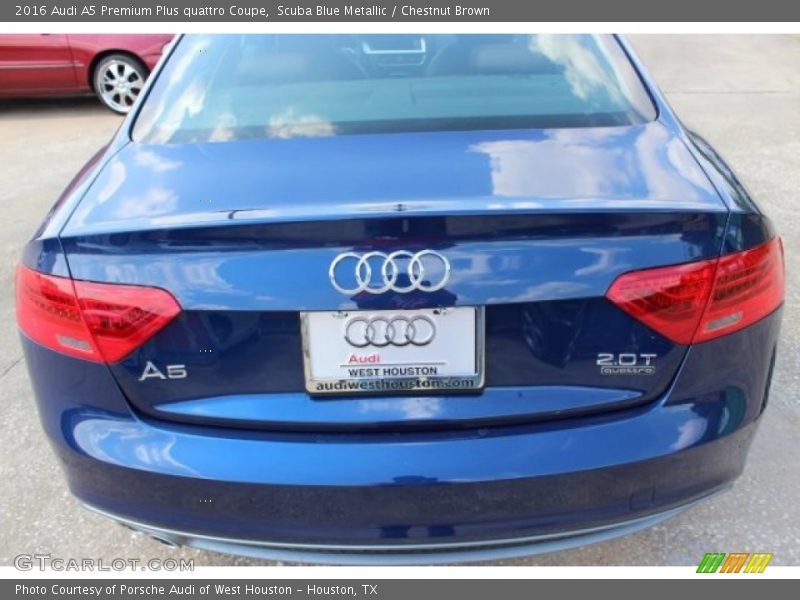 Scuba Blue Metallic / Chestnut Brown 2016 Audi A5 Premium Plus quattro Coupe