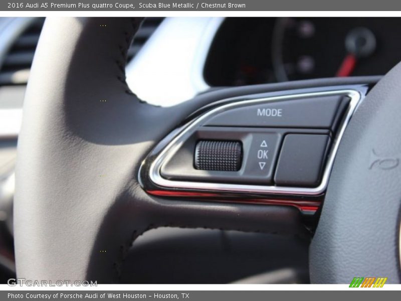 Scuba Blue Metallic / Chestnut Brown 2016 Audi A5 Premium Plus quattro Coupe