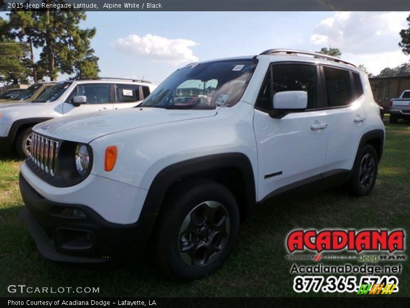 Alpine White / Black 2015 Jeep Renegade Latitude