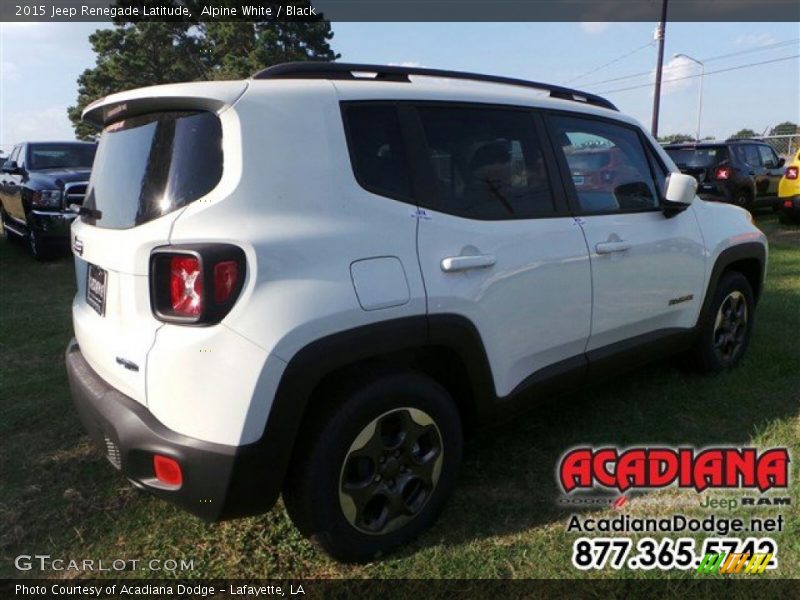 Alpine White / Black 2015 Jeep Renegade Latitude