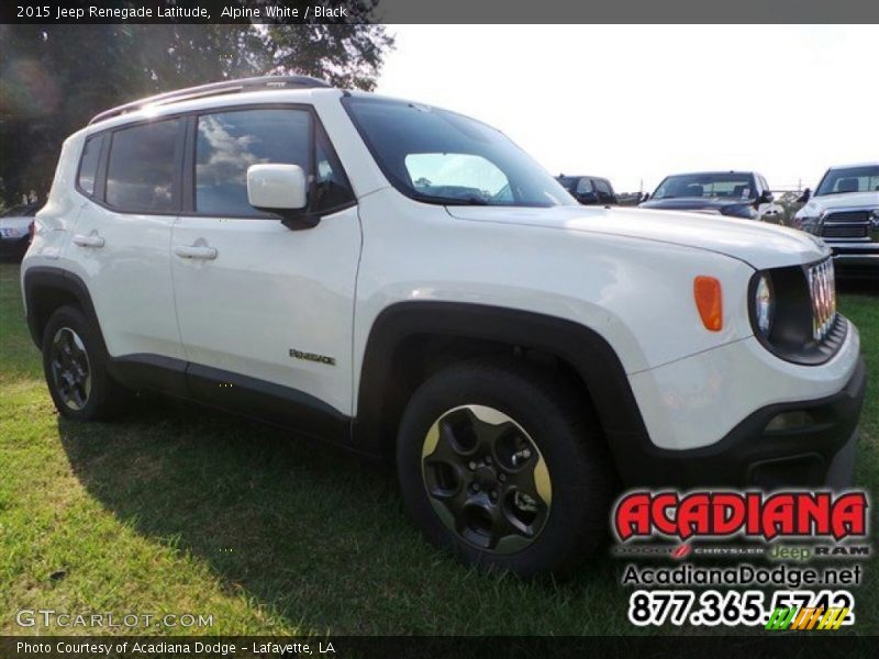 Alpine White / Black 2015 Jeep Renegade Latitude