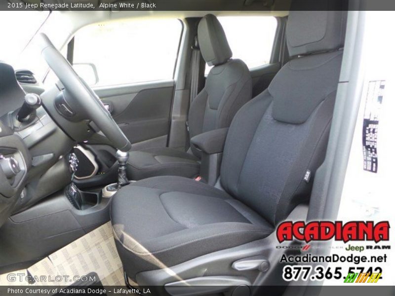 Alpine White / Black 2015 Jeep Renegade Latitude