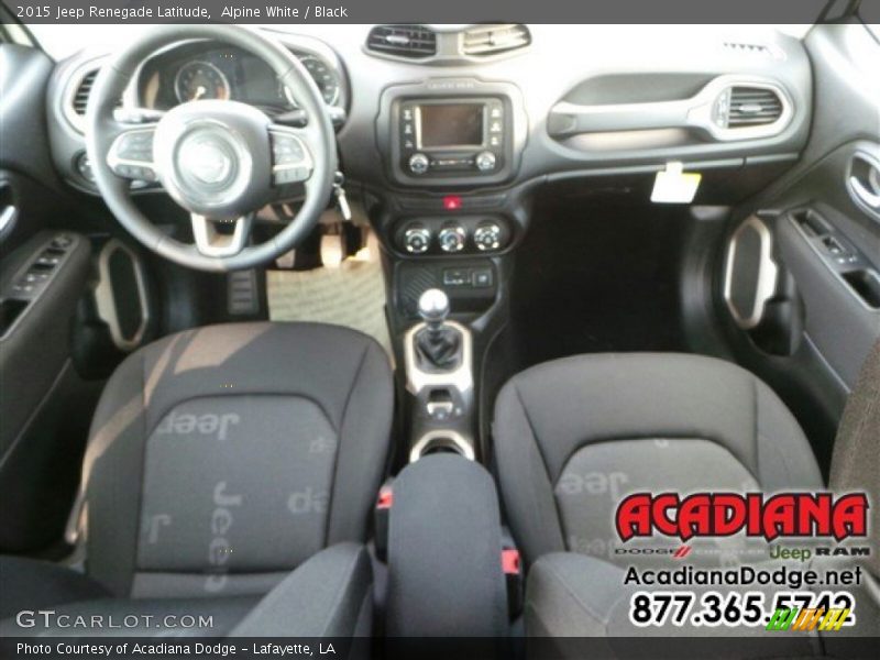 Alpine White / Black 2015 Jeep Renegade Latitude