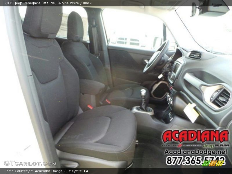 Alpine White / Black 2015 Jeep Renegade Latitude