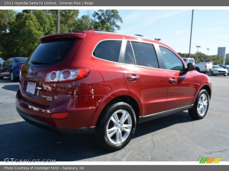 Sonoran Red / Beige 2011 Hyundai Santa Fe Limited