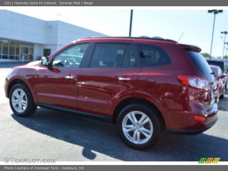 Sonoran Red / Beige 2011 Hyundai Santa Fe Limited