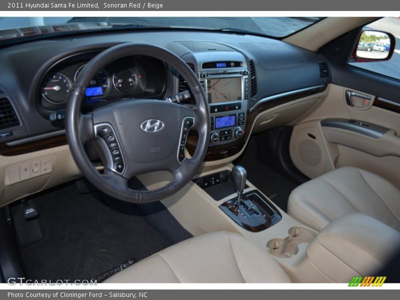 Sonoran Red / Beige 2011 Hyundai Santa Fe Limited