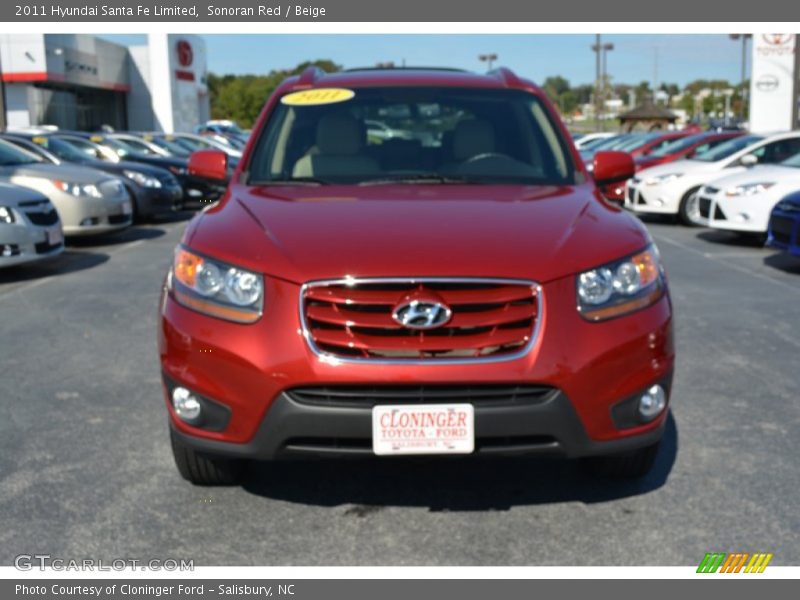 Sonoran Red / Beige 2011 Hyundai Santa Fe Limited