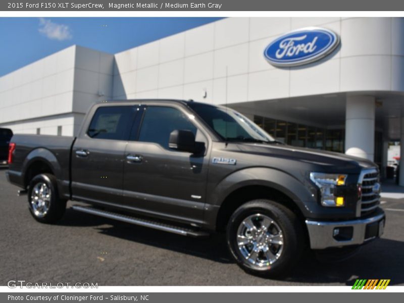 Magnetic Metallic / Medium Earth Gray 2015 Ford F150 XLT SuperCrew