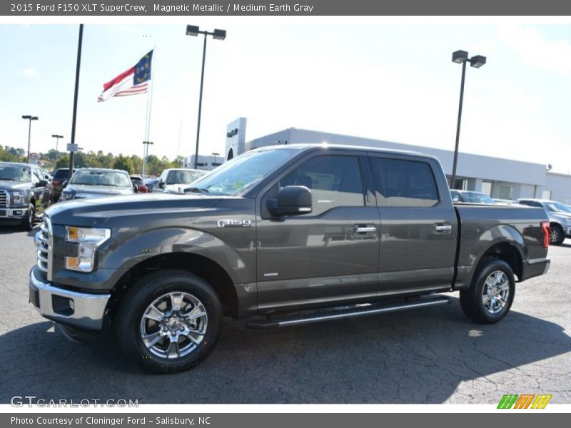 Magnetic Metallic / Medium Earth Gray 2015 Ford F150 XLT SuperCrew