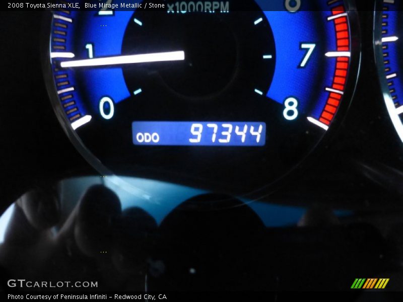 Blue Mirage Metallic / Stone 2008 Toyota Sienna XLE