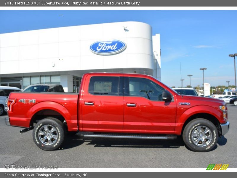 Ruby Red Metallic / Medium Earth Gray 2015 Ford F150 XLT SuperCrew 4x4