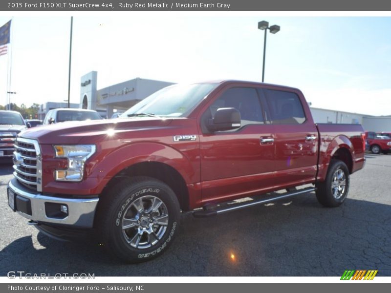 Ruby Red Metallic / Medium Earth Gray 2015 Ford F150 XLT SuperCrew 4x4