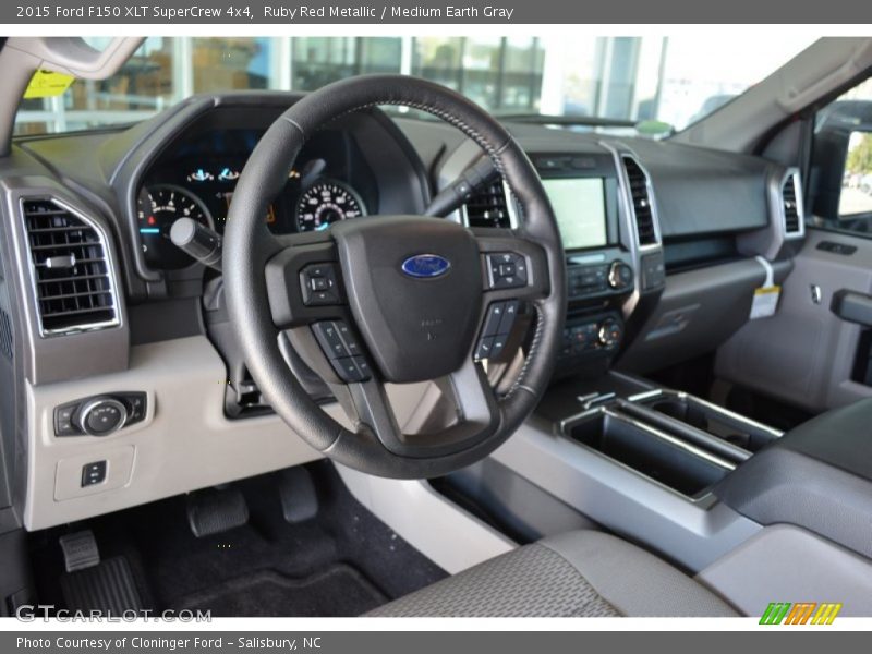 Ruby Red Metallic / Medium Earth Gray 2015 Ford F150 XLT SuperCrew 4x4