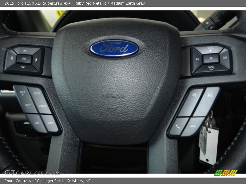 Ruby Red Metallic / Medium Earth Gray 2015 Ford F150 XLT SuperCrew 4x4