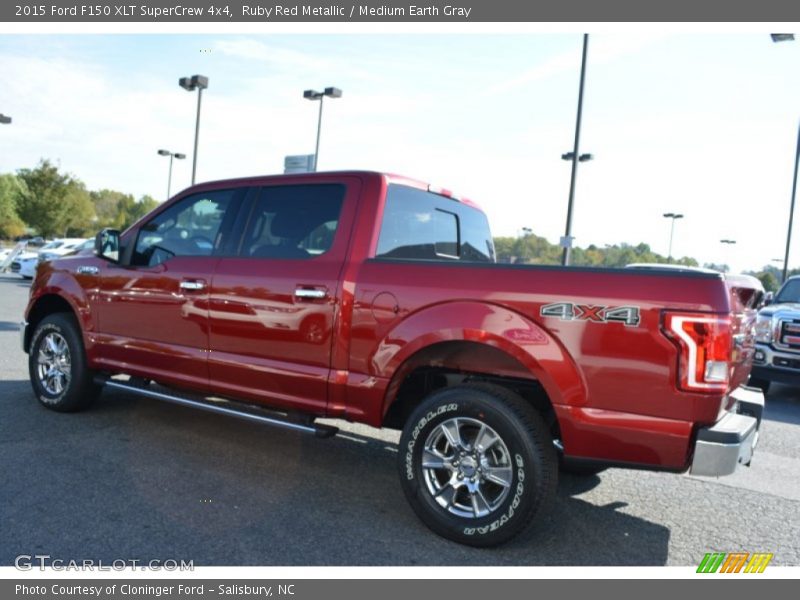 Ruby Red Metallic / Medium Earth Gray 2015 Ford F150 XLT SuperCrew 4x4