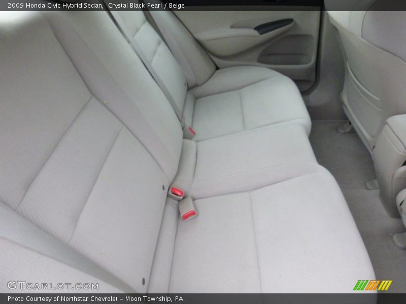 Crystal Black Pearl / Beige 2009 Honda Civic Hybrid Sedan