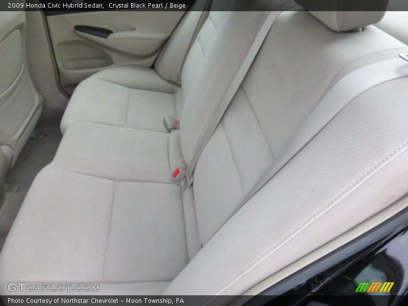 Crystal Black Pearl / Beige 2009 Honda Civic Hybrid Sedan