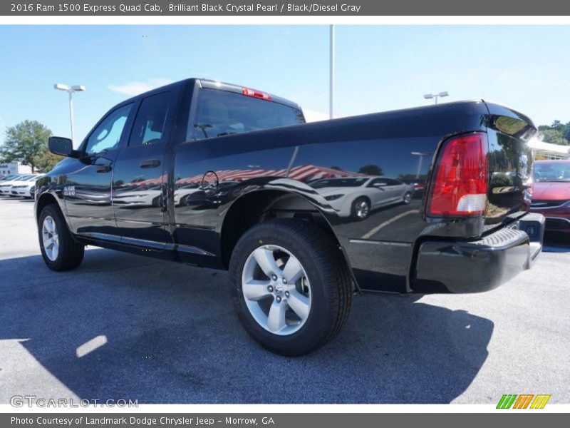 Brilliant Black Crystal Pearl / Black/Diesel Gray 2016 Ram 1500 Express Quad Cab