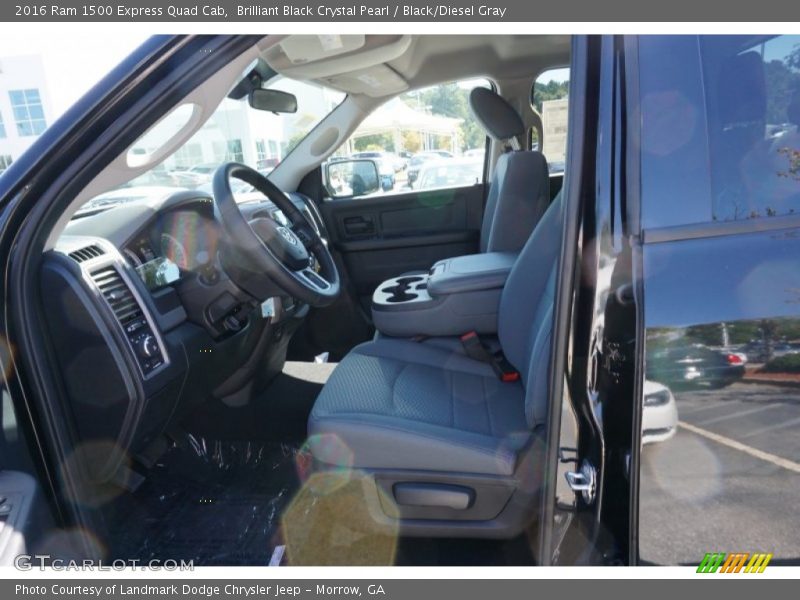 Brilliant Black Crystal Pearl / Black/Diesel Gray 2016 Ram 1500 Express Quad Cab