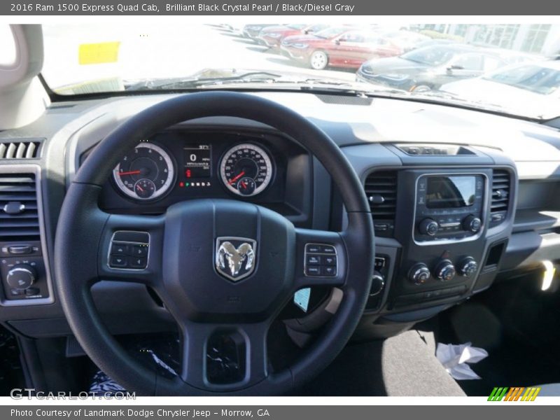 Brilliant Black Crystal Pearl / Black/Diesel Gray 2016 Ram 1500 Express Quad Cab