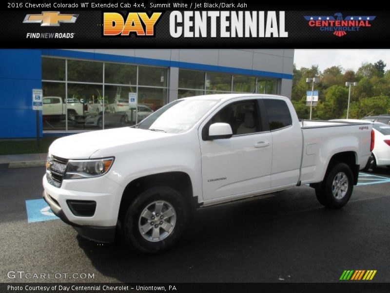 Summit White / Jet Black/Dark Ash 2016 Chevrolet Colorado WT Extended Cab 4x4