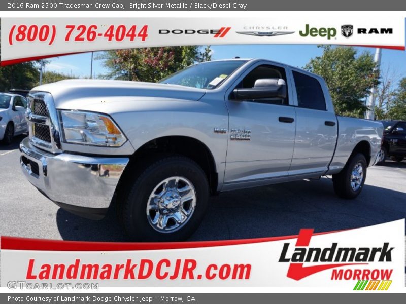 Bright Silver Metallic / Black/Diesel Gray 2016 Ram 2500 Tradesman Crew Cab