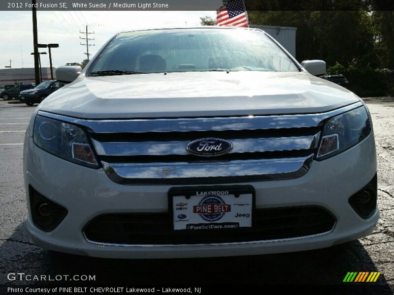 White Suede / Medium Light Stone 2012 Ford Fusion SE