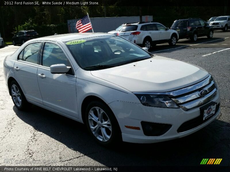 White Suede / Medium Light Stone 2012 Ford Fusion SE