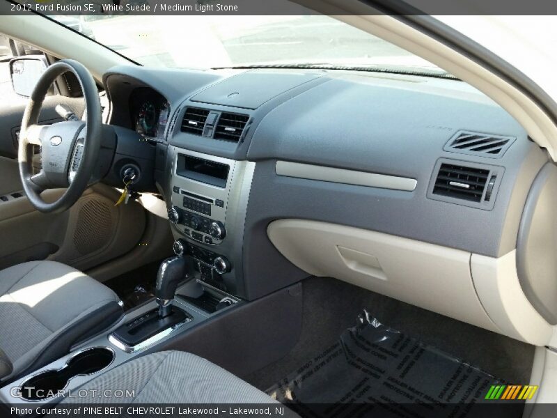 White Suede / Medium Light Stone 2012 Ford Fusion SE