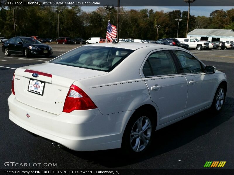 White Suede / Medium Light Stone 2012 Ford Fusion SE