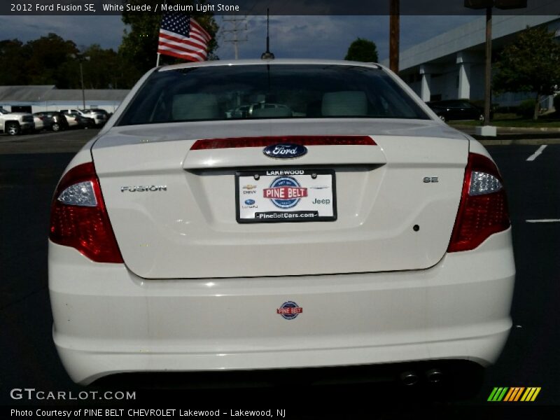 White Suede / Medium Light Stone 2012 Ford Fusion SE