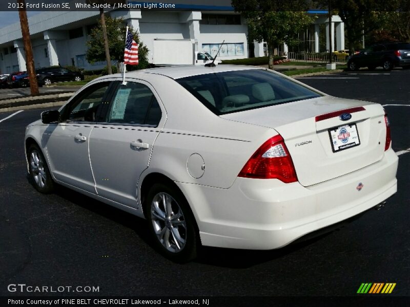 White Suede / Medium Light Stone 2012 Ford Fusion SE