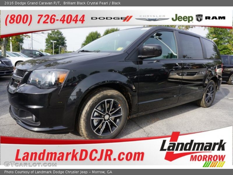 Brilliant Black Crystal Pearl / Black 2016 Dodge Grand Caravan R/T