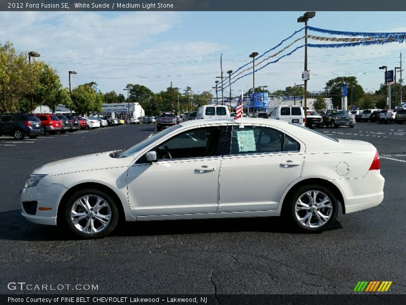 White Suede / Medium Light Stone 2012 Ford Fusion SE