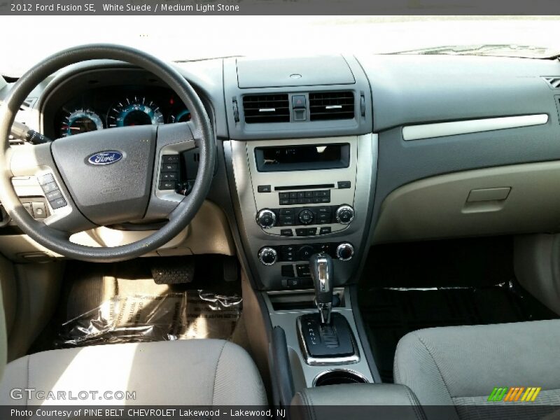 White Suede / Medium Light Stone 2012 Ford Fusion SE