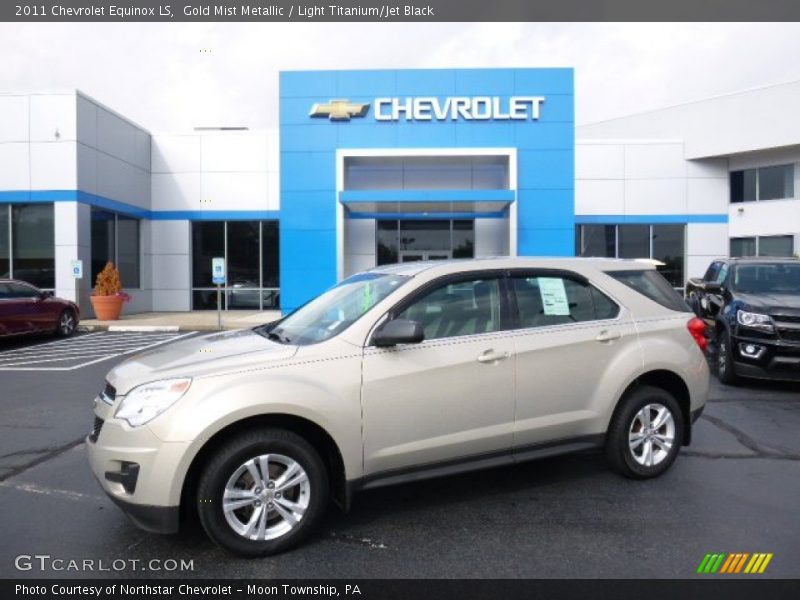 Gold Mist Metallic / Light Titanium/Jet Black 2011 Chevrolet Equinox LS