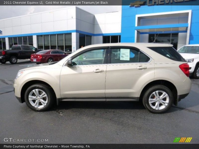 Gold Mist Metallic / Light Titanium/Jet Black 2011 Chevrolet Equinox LS