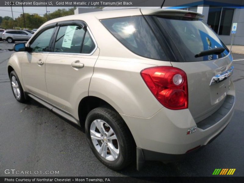 Gold Mist Metallic / Light Titanium/Jet Black 2011 Chevrolet Equinox LS