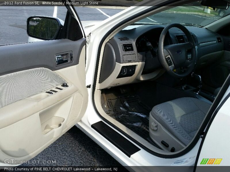 White Suede / Medium Light Stone 2012 Ford Fusion SE