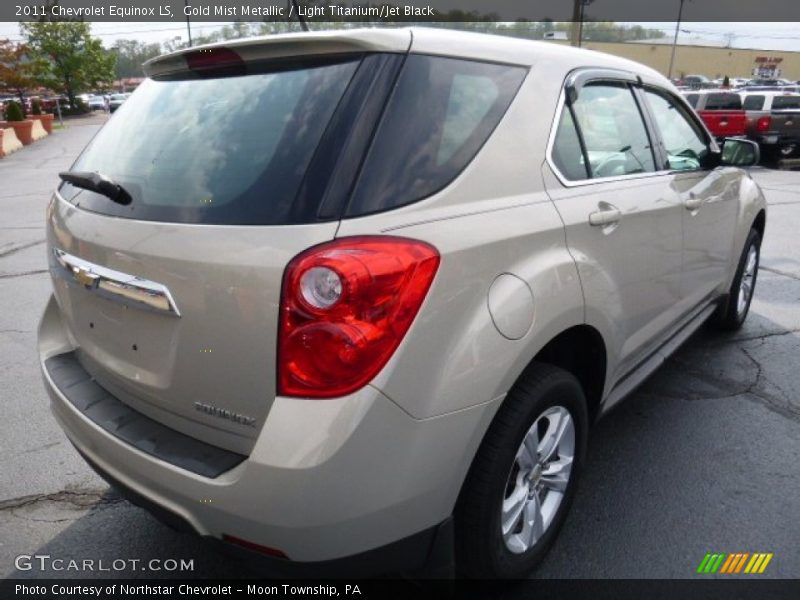 Gold Mist Metallic / Light Titanium/Jet Black 2011 Chevrolet Equinox LS